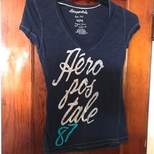 Aeropostale navy v neck  T-shirt